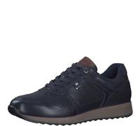 s.Oliver Herren Sneaker flach aus Leder mit Schnürsenkeln, Blau (Navy), 43 EU