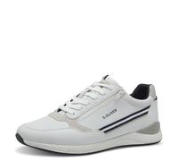 s.Oliver Herren Sneaker flach mit Reißverschluss Sportlich, Weiß (White), 44 EU