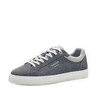 s.Oliver Herren Sneaker flach mit Schnürsenkeln Low Top, Blau (Blue Nubuck), 44 EU