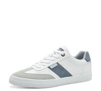s.Oliver Herren Sneaker flach mit Schnürsenkeln Low Top, Mehrfarbig (White/Blue), 45 EU
