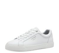s.Oliver Herren Sneaker flach mit Schnürsenkeln Low Top, Weiß (White Uni), 45 EU