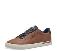 s.Oliver Herren Sneaker flach Zeitlos Bequem, Braun (Cognac), 42 EU