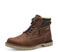 s.Oliver Herren Stiefel zum Schnüren mit Reißverschluss Gefüttert, Braun (Cognac), 41 EU