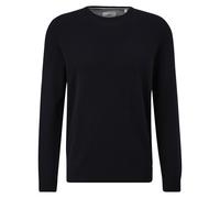 s.Oliver Herren Strickpullover - Basic, Rundhals, Baumwolle, einfarbig Schwarz L