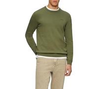 s.Oliver Herren Strickpullover - Regular Fit, Logo-Stickerei, Langarm