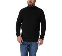 Strukturmix-Pullover aus reiner Baumwolle mit Rollkragen 4XL schwarz 2174194.9999.4XL