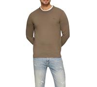 Regular Fit Strickpullover aus reiner Baumwolle L men Mittelbraun