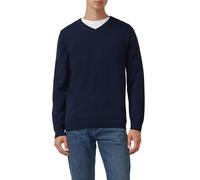 s.Oliver Strickpullover Herren 2143174 (5978) Blau mit Logo-Stickerei Größe L