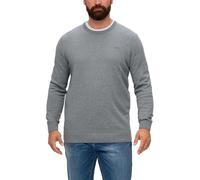 s.Oliver Herren Strickpullover aus Baumwolle mit Logo-Stickerei Grau XXL