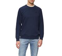 s.Oliver Crew-Neck-Sweatshirt aus Baumwollmix mit Logo-Stickerei Blau Größe L
