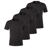 s.Oliver Herren T-Shirt, 4er Pack - Basic, Rundhals, Baumwolle, einfarbig Schwarz M