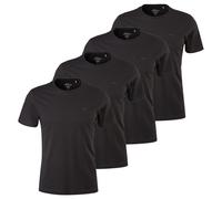 s.Oliver Herren T-Shirt, 4er Pack - Basic, Rundhals, Baumwolle, einfarbig Schwarz M