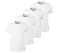 s.Oliver Herren T-Shirt, 4er Pack - Basic, Rundhals, Baumwolle, einfarbig Weiß / XL XL Weiß