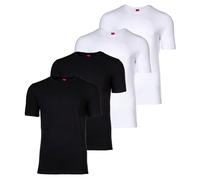 s.Oliver Herren T-Shirt, 4er Pack - Basic, Rundhals, einfarbig Weiß/Schwarz S