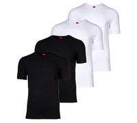s.Oliver Herren T-Shirt, 4er Pack - Basic, Rundhals, einfarbig Weiß/Schwarz M