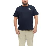 Baumwoll-T-Shirt mit Front- und Rückenprint 3XL blau 2181153.59D1.3XL