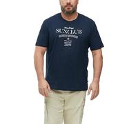 Weiches Baumwoll-T-Shirt mit Frontprint 4XL blau 2181469.59D2.4XL