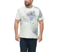 s.Oliver Herren T-Shirt - Big Size Fit, Flammgarn-Jersey, strukturiert, All-Over-Print