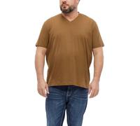 Baumwoll-T-Shirt mit Logo-Print und V-Neck 5XL braun 2181148.8919.5XL