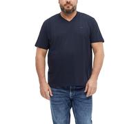 Baumwoll-T-Shirt mit Logo-Print und V-Neck 3XL blau 2181148.5978.3XL