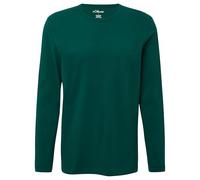 s.Oliver Longsleeve softes Crew-Neck mit Logo-Patch Olive XXL