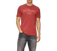 s.Oliver Herren T-Shirt mit Logo-Print - aus Baumwolle, Regular Fit, Rundhals