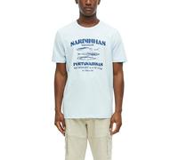 Flammgarn-T-Shirt mit Artwork S blau 2178923.51D4.S