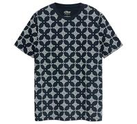 s.Oliver Herren T-Shirt - Regular Fit, Flammgarn-Jersey, All-Over-Print, strukturiert