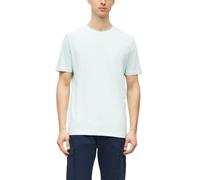 s.Oliver Herren T-Shirt - Regular Fit, Flammgarn, Logo-Detail