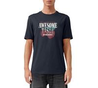 s.Oliver Herren T-Shirt - Regular Fit, Frontprint, Rundhals