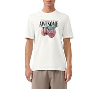 s.Oliver Herren T-Shirt - Regular Fit, Frontprint, Rundhals