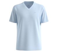 Baumwoll-T-Shirt mit Logo-Print und V-Neck 3XL blau 2178208.5110.3XL