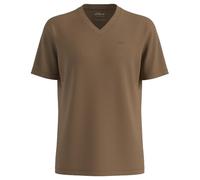Baumwoll-T-Shirt mit Logo-Print und V-Neck L braun 2178208.8919.L