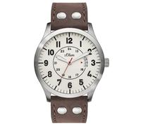 s.Oliver Herren Uhr Armbanduhr Leder SO-3265-LQ