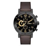s.Oliver Herren-Armbanduhr Analog Quarz Leder SO-3096-LC