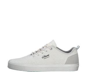 s.Oliver Herrenschuhe Sportliche Schnürer WHITE/BEIGE WHITE/BEIGE - Gr. - 42