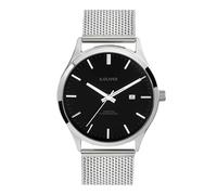 s.Oliver Herrenuhr - Rund - Silber - 42 mm - Uhr aus Metall mit Quarzwerk am Edelstahlband mit Klappschließe - Analoge Armbanduhr - 5 ATM wasserdicht - Kratzfest