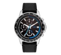s.Oliver Herrenuhr - Rund - Silber - 42 mm - Uhr aus Metall mit Quarzwerk am Kunstlederband mit Dornschließe - Analoge Armbanduhr - 5 ATM wasserdicht - Kratzfest