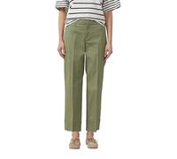 s.Oliver RED LABEL Wide Leg Culotte aus Baumwoll-Mix in Khaki, Größe 46