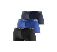 s.Oliver Herren Boxershorts, 3er Pack - Trunks, Hipsters, Baumwoll-Stretch Blau M