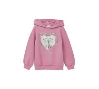 Hoodie mit Frontprint und Schmucksteinen 140 Rosa 2171480.4189.140