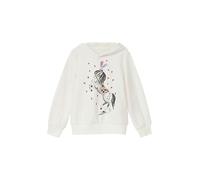 Hoodie mit Glitzer-Frontprint und kuscheliger Innenseite 92/98 creme|weiß 2169461.0210.92_98
