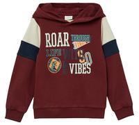 s.Oliver Hoodie 2170064.3900.92_98 mit Print und Kontrast-Details rot/mehrfarbig Größe 92/98