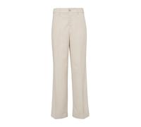 Stoffhose mit Wide Leg und Bügelfalten 42 Beige