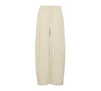 Cropped-Hose aus Twill mit Barrel Leg und Elastikbund 42 Beige 2164258.8100.42