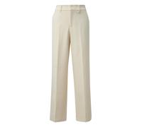 Stoffhose S.OLIVER, Damen, Gr. 42, N-Gr, beige, Web, Obermaterial: 74% Polyester, 22% Viskose, 4% Elasthan. Futter: 100% Polyester, unifarben, lang, Hosen Stoffhose, mit Bundfalte (22126027-42) beige