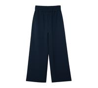 Stoffhose S.OLIVER JUNIOR, Mädchen, Gr. 146, N-Gr, blau, Hosen Stoffhose, mit weitem, geradem Bein und Gummizug (23586110-146) blau