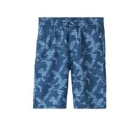 Pete: Gemusterte Bermuda in Leinen-Optik 146/REG blau 2164641.53A1.146_REG