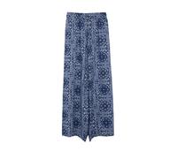 Strukturierte Wide-Leg-Hose aus Viskosemix 42 blau 2181528.57A0.42