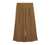 Culotte S.OLIVER, Damen, Gr. 46, N-Gr, teak braun, Web, Obermaterial: 99% Polyester, 1% Elasthan, unifarben, bequem lang, Hosen Culotte (11991329-46) teak braun